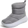 Dearfoams Men’s Texoma Regrind Slip-in Boot – Comfortable, Puffy Nylon, Fleece Lining, Energy Return(Medium Grey)