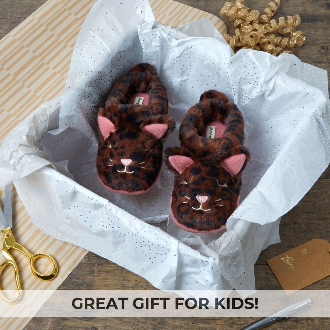 imageDearfoams Kids Kids Toddlers Whimsical Animal Critter Washable SlipperCat