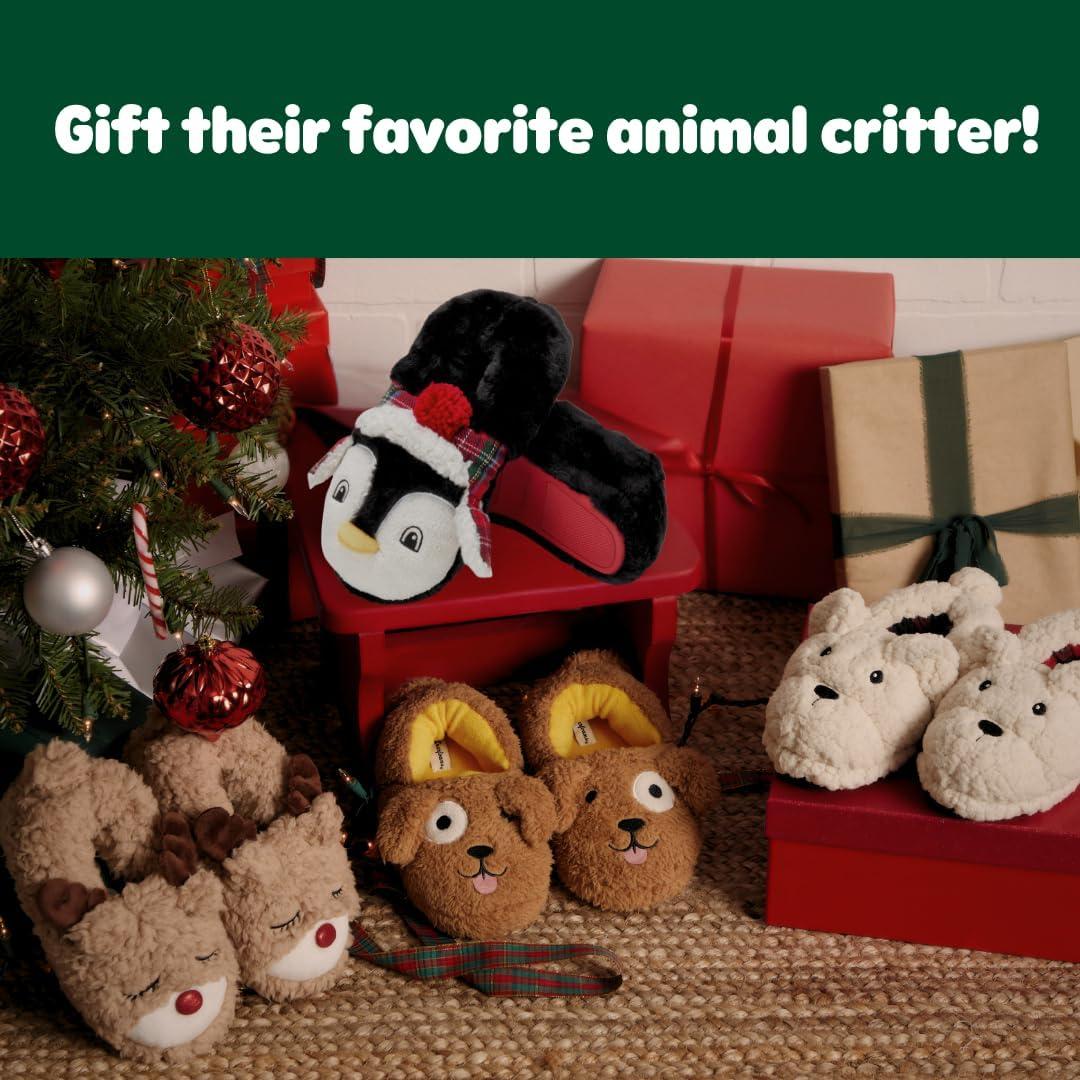 imageDearfoams Kids Kids Toddlers Whimsical Animal Critter Washable SlipperKids Penguin