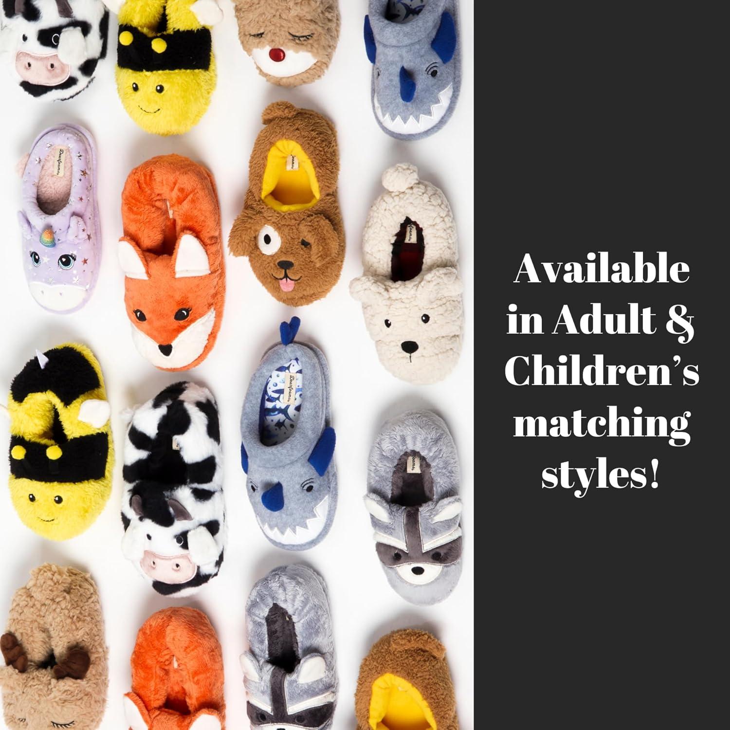 imageDearfoams Unisex Adult Matching Family Holiday Christmas Reindeer amp Turkey ScuffAdult Cow