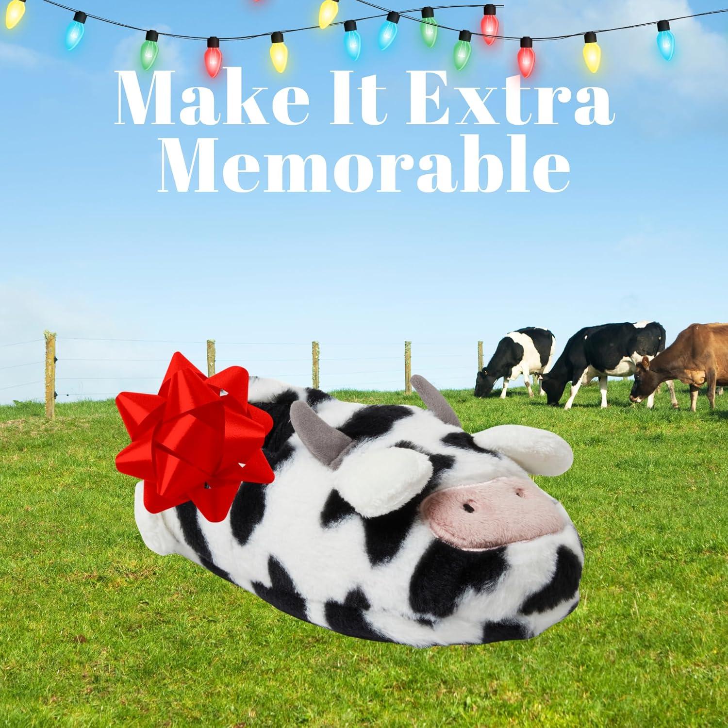 imageDearfoams Unisex Adult Matching Family Holiday Christmas Reindeer amp Turkey ScuffAdult Cow