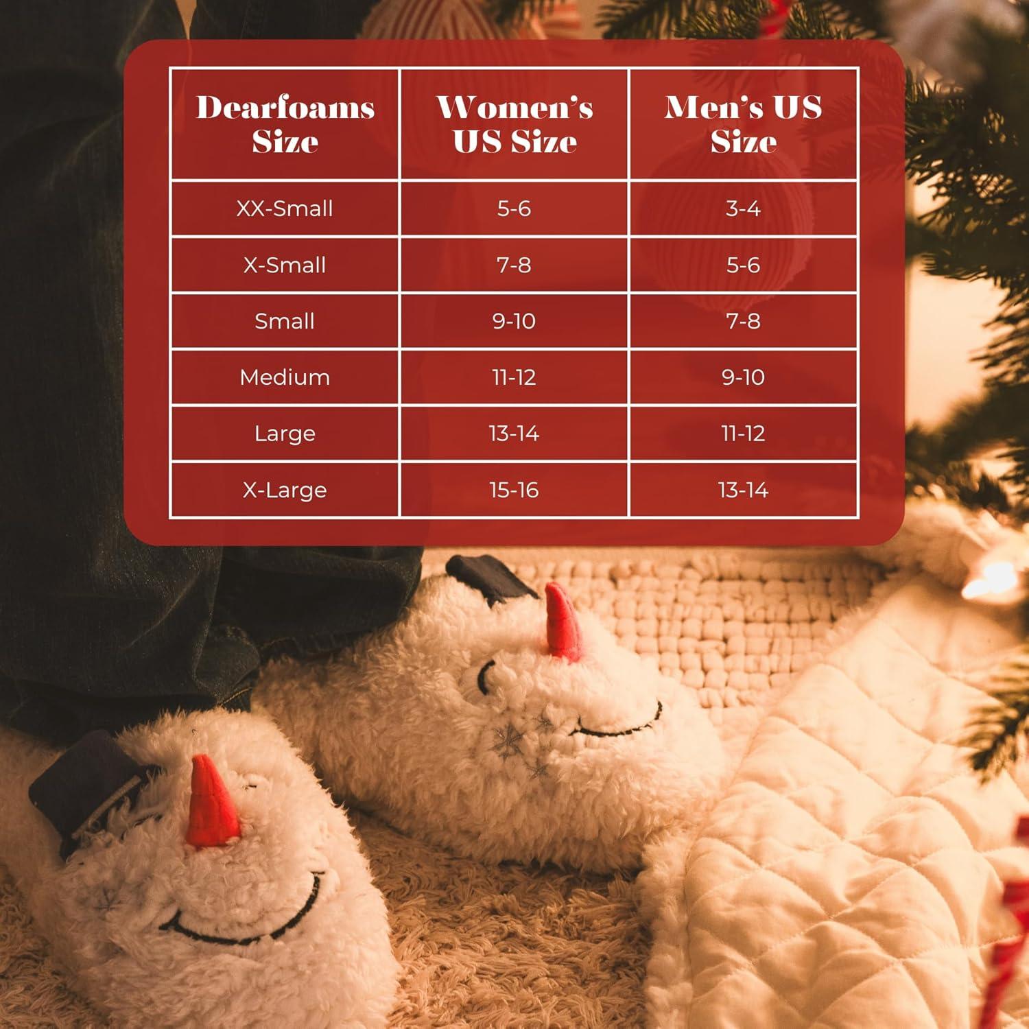 imageDearfoams Unisex Adult Matching Family Holiday Christmas Reindeer amp Turkey ScuffAdult Snowman