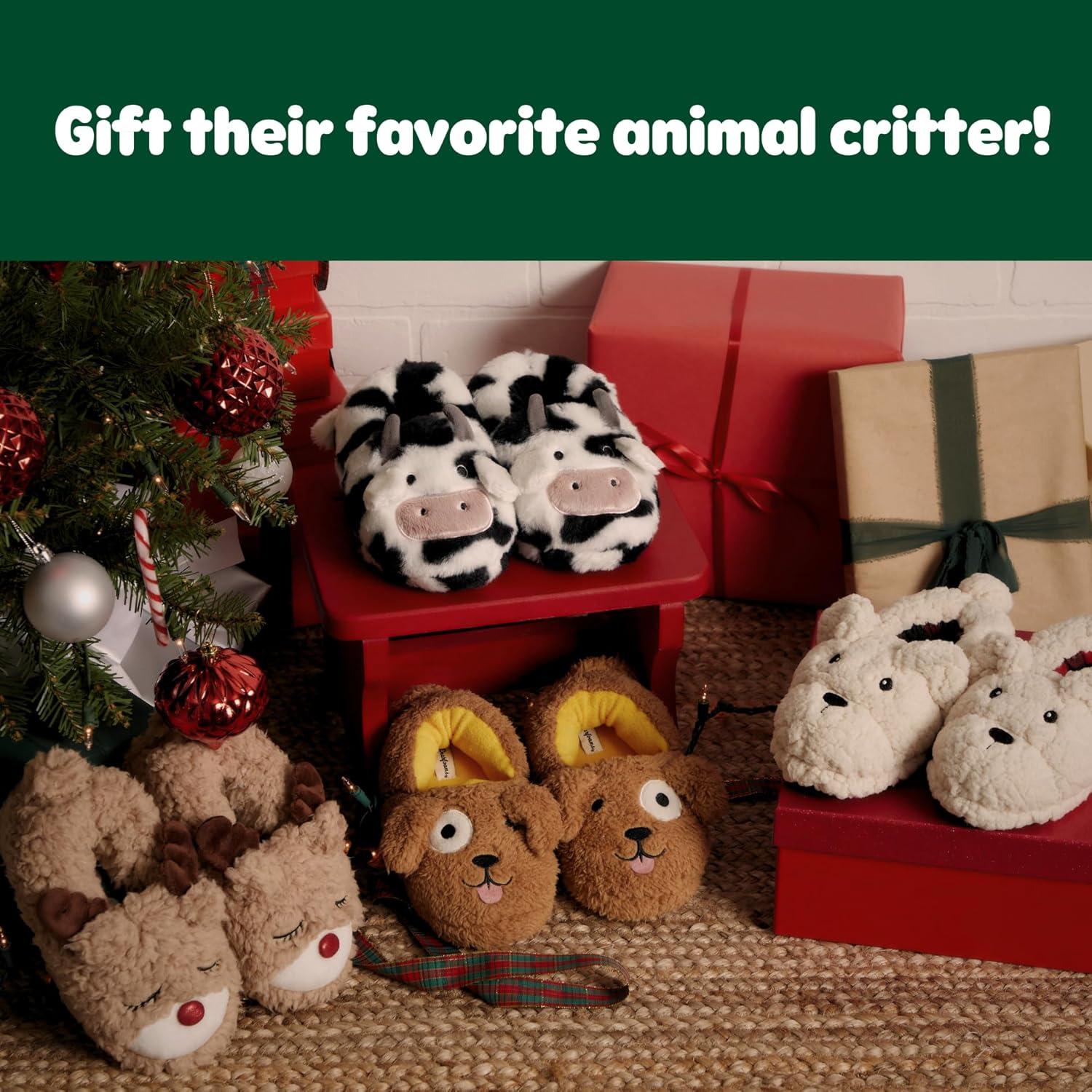 imageDearfoams Unisex Adult Matching Family Holiday Christmas Reindeer amp Turkey ScuffDog