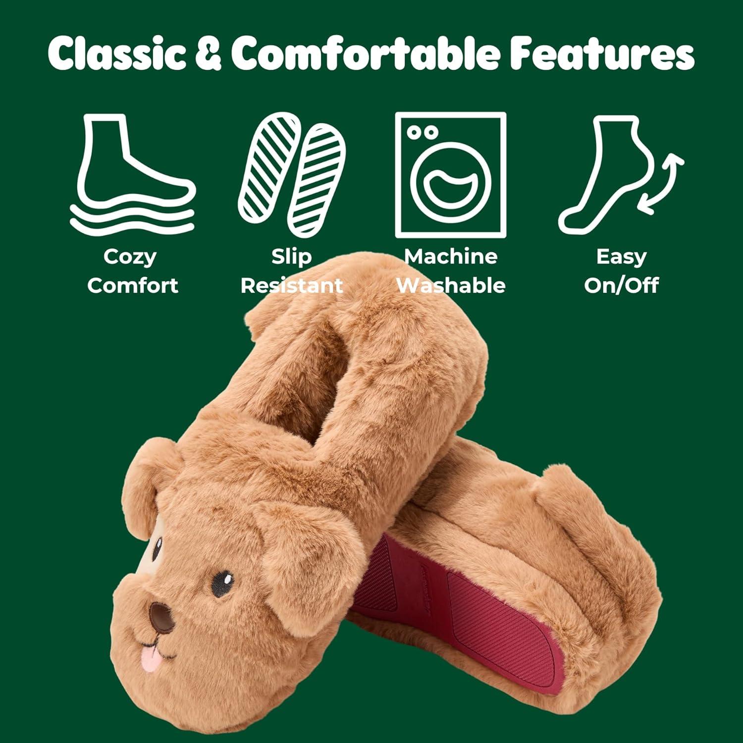 imageDearfoams Unisex Adult Matching Family Holiday Christmas Reindeer amp Turkey ScuffDog