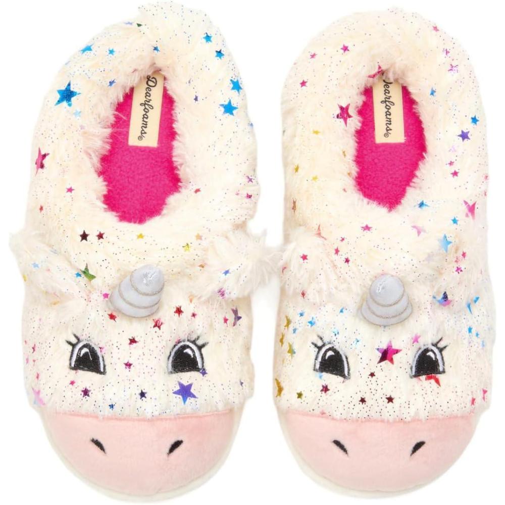 imageDearfoams Kids Kids Toddlers Whimsical Animal Critter Washable SlipperMulti