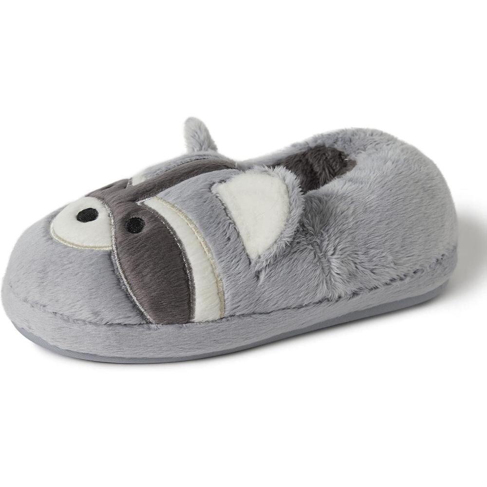 imageDearfoams Kids Kids Toddlers Whimsical Animal Critter Washable SlipperRaccoon
