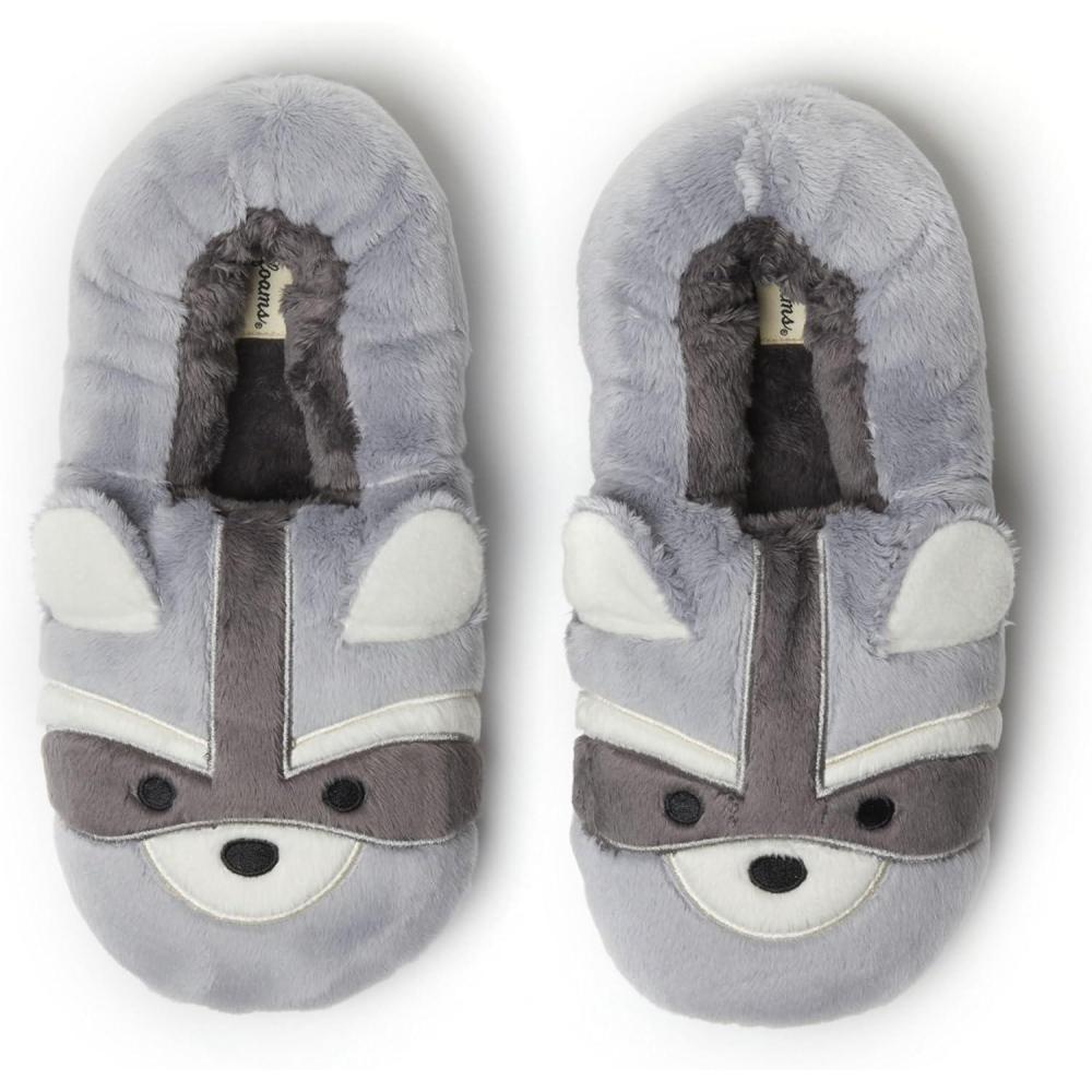 imageDearfoams Unisex Adult Matching Family Holiday Christmas Reindeer amp Turkey ScuffAdult Racoon