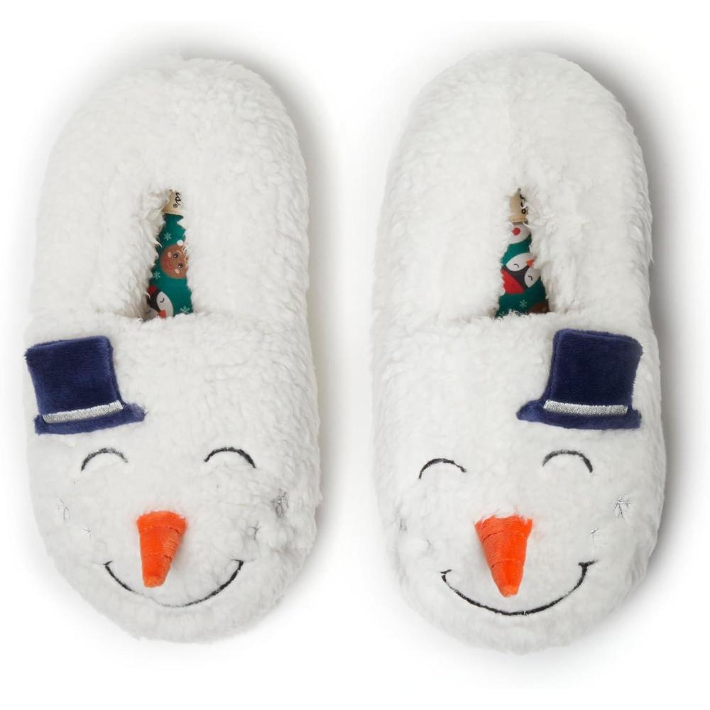 imageDearfoams Unisex Adult Matching Family Holiday Christmas Reindeer amp Turkey ScuffAdult Snowman