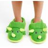Dearfoams Kids’ Kids’ Toddlers Whimsical Animal Critter Washable Slipper(Green Dinosaur)