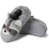 Dearfoams Kids’ Kids’ Toddlers Whimsical Animal Critter Washable Slipper(Raccoon)