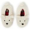 Dearfoams Kids’ Kids’ Toddlers Whimsical Animal Critter Washable Slipper(White Bear)