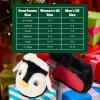 Dearfoams Unisex Adult Matching Family Holiday Christmas Reindeer & Turkey Scuff(Penguin)
