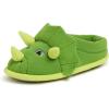 Dearfoams Kids’ Kids’ Toddlers Whimsical Animal Critter Washable Slipper(Green Dinosaur)