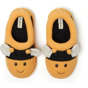 Dearfoams Kids’ Kids’ Toddlers Whimsical Animal Critter Washable Slipper(Bee)