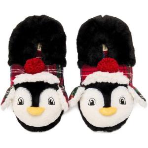 Dearfoams Kids’ Kids’ Toddlers Whimsical Animal Critter Washable Slipper(Kids Penguin)