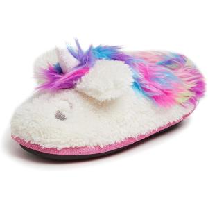 Dearfoams Kids’ Kids’ Toddlers Whimsical Animal Critter Washable Slipper(Multi Unicorn)