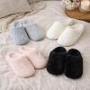 Dearfoams Women’s Bailey Plush Furry Scuff Slipper(Alabaster)