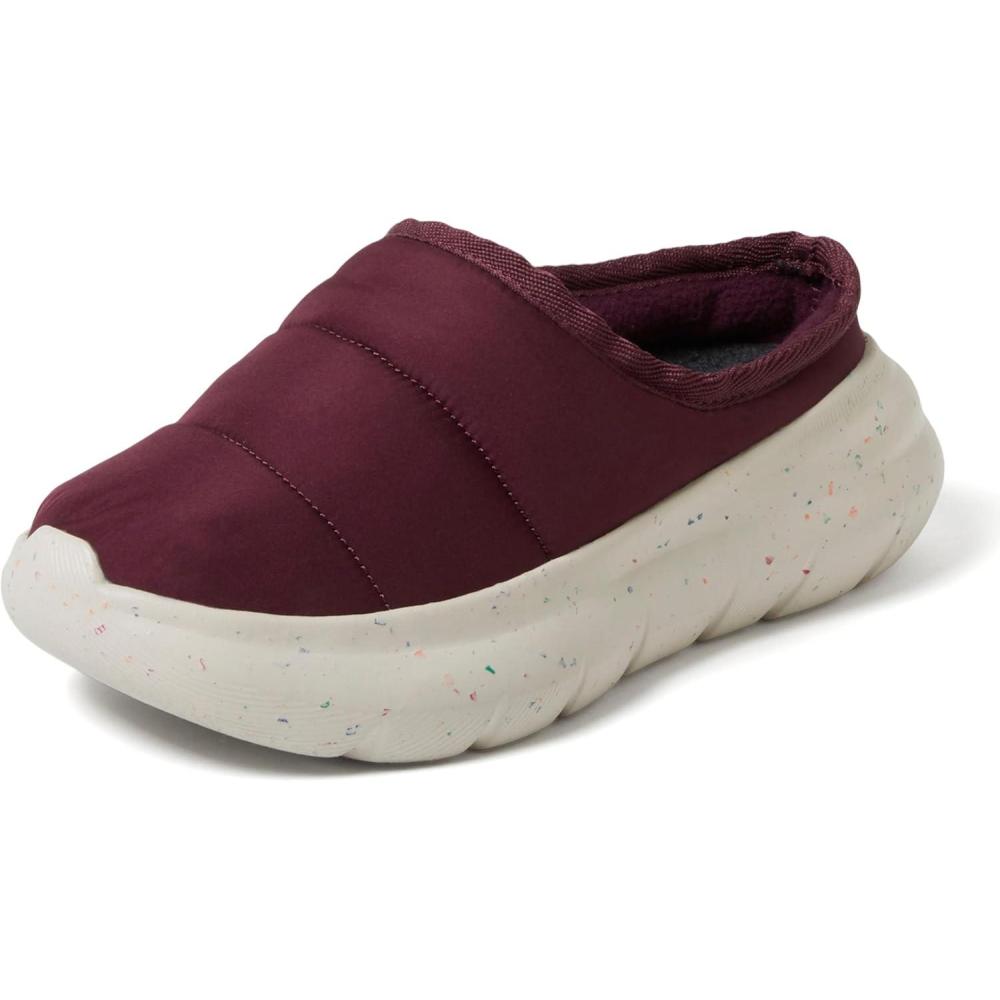 imageDearfoams womens Lightweight Quilted Puffy Nylon Energy Return Ontario Slip on MuleFig