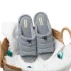 Dearfoams Men’s Adrian Quilted Memory Foam Sweatshirt Slide(Light Heather Grey)
