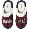 Dearfoams Mama Bear Navy Buffalo Plaid Slippers – Women’s 5-6