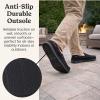 Dearfoams Men’s Keaton Memory Foam Indoor Outdoor Moccasin With Wide Widths Slipper(Black Microsuede)