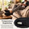 Dearfoams Men’s Keaton Memory Foam Indoor Outdoor Moccasin With Wide Widths Slipper(Black Microsuede)