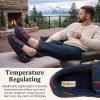 Dearfoams Men’s Keaton Memory Foam Indoor Outdoor Moccasin With Wide Widths Slipper(Blue Plaid)
