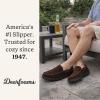 Dearfoams Men’s Keaton Memory Foam Indoor Outdoor Moccasin With Wide Widths Slipper(Coffee Microsuede)
