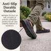 Dearfoams Men’s Keaton Memory Foam Indoor Outdoor Moccasin With Wide Widths Slipper(Pavement Microsuede)