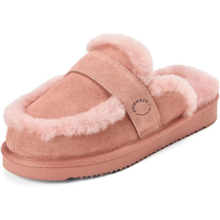 imageDearfoams Womens Richmond Genuine Shearling ScuffDusty Pink