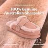 Dearfoams Women’s Richmond Genuine Shearling Scuff(Dusty Pink)