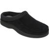 Dearfoams Mens Corduroy Clog Memory Foam Slippers (Medium (9-10), Black)