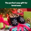 Dearfoams Women’s Holiday Christmas Gift Fuzzy Cozy Sherpa Novelty House Shoe Slipper(Snowflake)