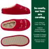 Dearfoams Women’s Holiday Christmas Gift Fuzzy Cozy Sherpa Novelty House Shoe Slipper(Tis the Season to Be Cozy)