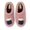 Dearfoams Women’s Holiday Christmas Gift Fuzzy Cozy Sherpa Novelty House Shoe Slipper(Gingerbread Latte)
