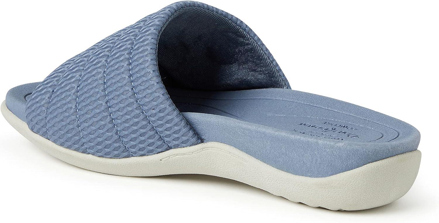 imageDearfoams Womens Original Comfort Emma Slip on Slide Sandal With Arch SupportFlint Stone