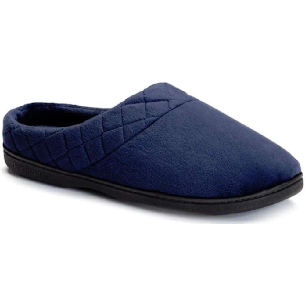 imageDearfoams Womens Quilted Memory Foam Clog SlippersPeacoat
