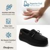 Dearfoams Men’s Indoor Outdoor Breathable Pierce Moccasin(Black)