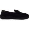 Dearfoams Men’s Indoor Outdoor Breathable Pierce Moccasin(Black)