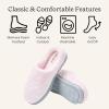 Dearfoams Women’s Memory Foam House Slippers – Libby Terry Clog With Wide Widths(Light Pink)