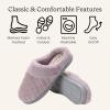 Dearfoams Women’s Memory Foam House Slippers – Libby Terry Clog With Wide Widths(Purple)