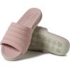 Dearfoams Women’s Original Comfort Emma Slip on Slide Sandal With Arch Support(Mauve)