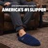 Dearfoams mens Breathable Memory Foam Asher Clog House Shoe(Navy Blazer)
