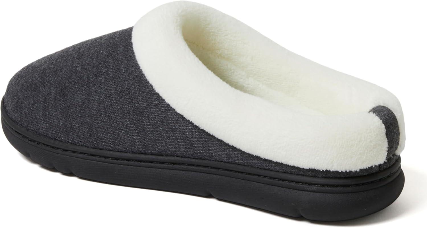 imageDearfoams Womens Olive Memory Foam Sweatshirt ClogDark Heather Grey