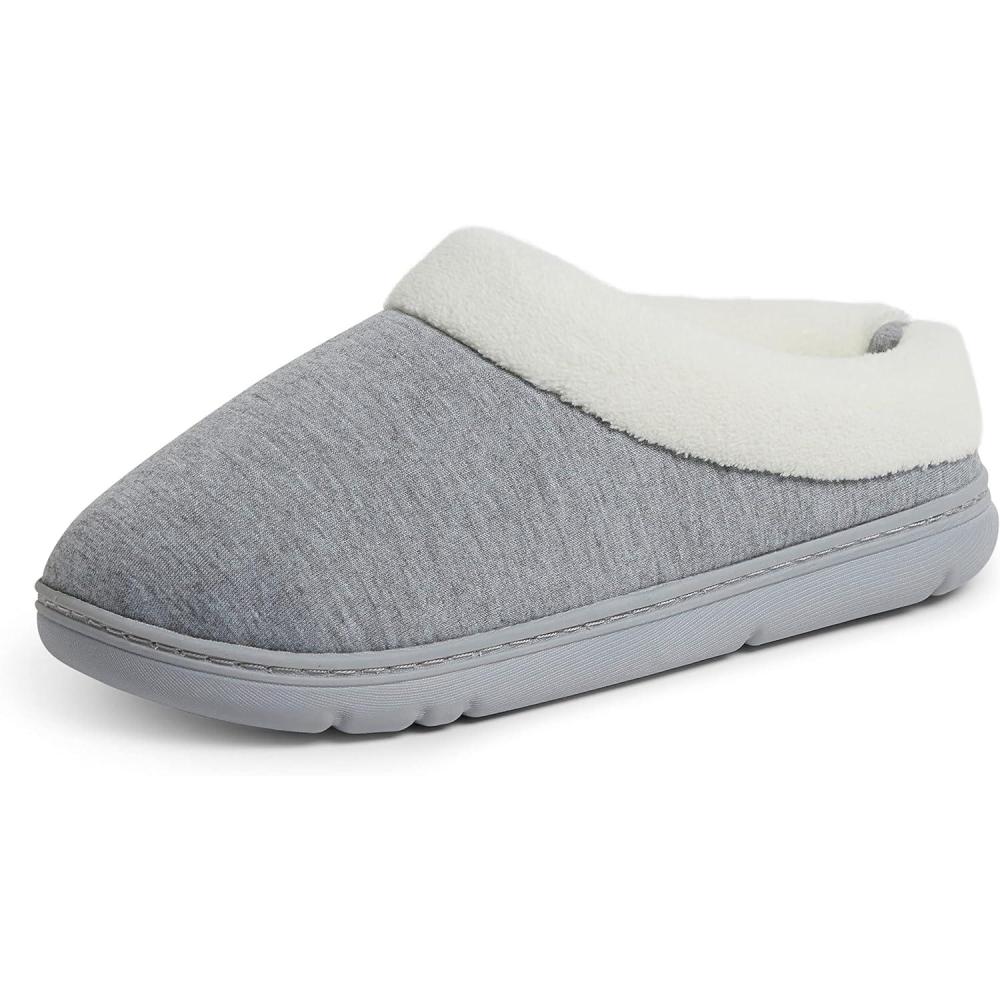 imageDearfoams Womens Olive Memory Foam Sweatshirt ClogLight Heather Grey