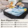 Dearfoams Women’s Melanie Colorblocked Microfiber Terry Thong Slipper(Blue Wash)