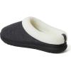 Dearfoams Women’s Olive Memory Foam Sweatshirt Clog(Dark Heather Grey)