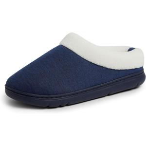 Dearfoams Women’s Olive Memory Foam Sweatshirt Clog(Navy)