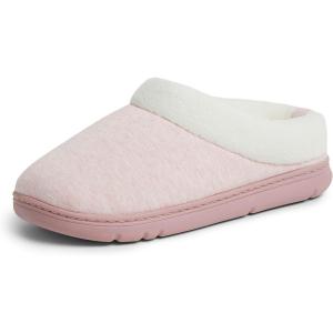 Dearfoams Women’s Olive Memory Foam Sweatshirt Clog(Pale Mauve)