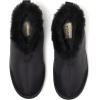 Dearfoams Men’s Fireside Nylon Australian Shearling Water Resistant Après Winter Warm Up Bootie(Black)